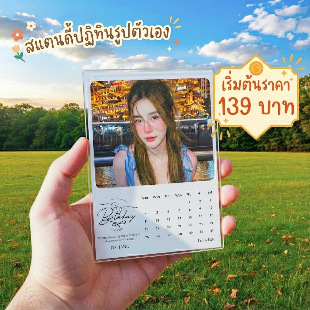 สแตนดี้ปฏิทินรูปตัวเอง wanpises