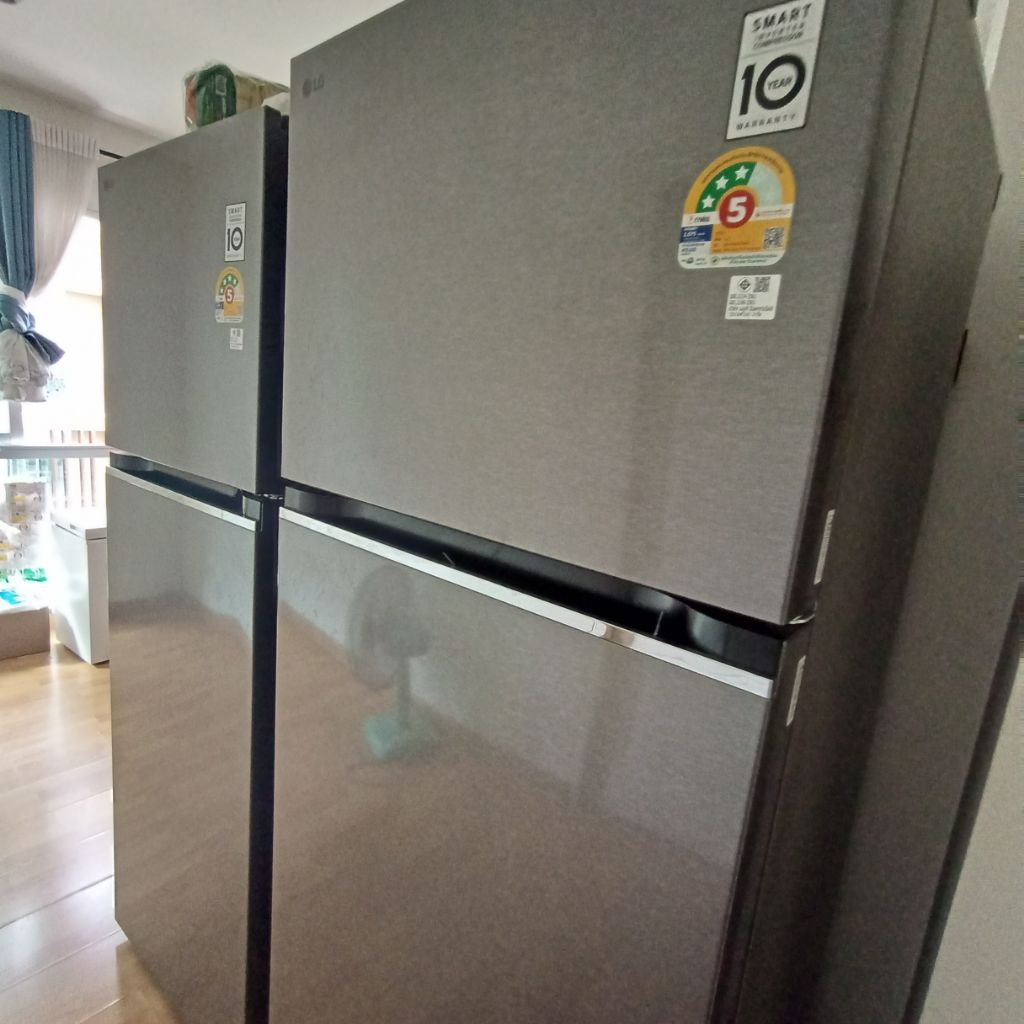 LGตู้เย็น 2 ประตู 14 คิว ระบบ GN-D382PQMB.ADSPLMT SMART INVERTER มือสองของแท้ยังไม่ถึงปีใช้งานได้ปกต