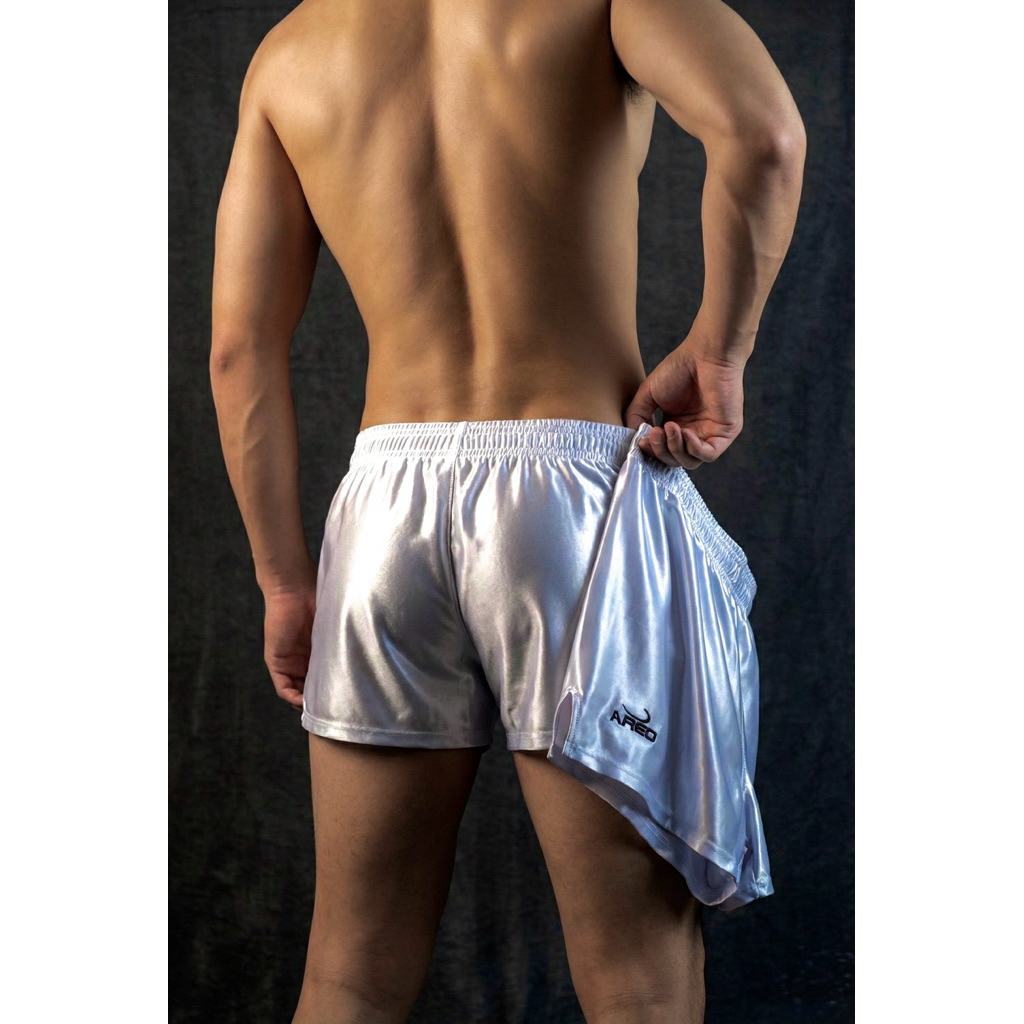 กางเกงขาสั่น_jAreo_สีเทาเงิน_มันเงา_SilverGray