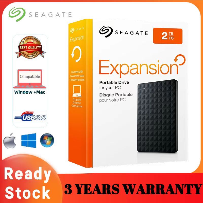 Seagate ฮาร์ดไดรฟ์ภายนอก External HardDisk ฮาร์ดดิสพกพา HDD 4TB/2TB/1TB USB 3.0 Harddisk External ฮา
