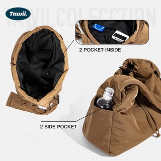 Tawii. กระเป๋า ขนาดใหญ่ กระเป๋าข้าง สะพายข้างไนล่อน Unisex Bag กันน้ำ กระเป๋านุ่ม Crossbody Bag
