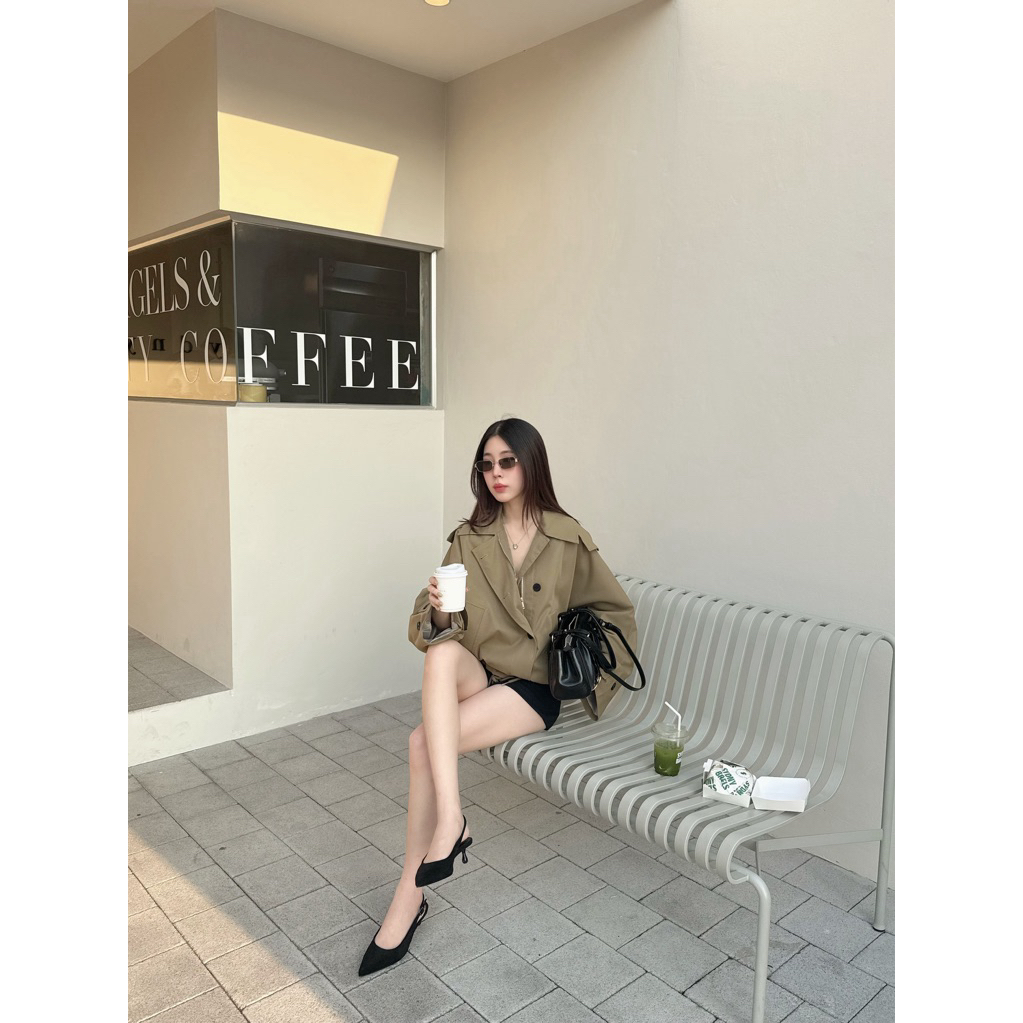 Coat Hayeon #mach205  สื้อแจ็คเก็ต พร้อมฮู้ดที่สามารถถอดได้