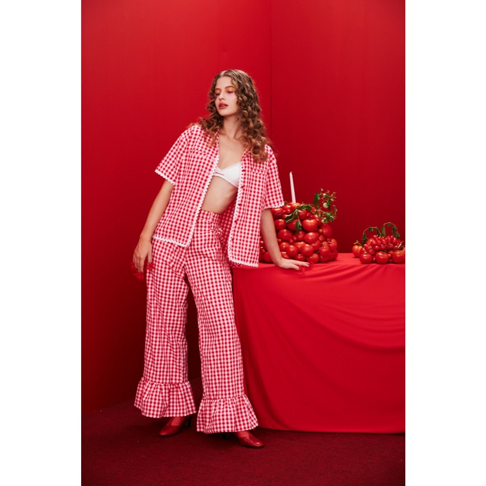 Bella pants - กางเกงขายาวปลายขาระบาย