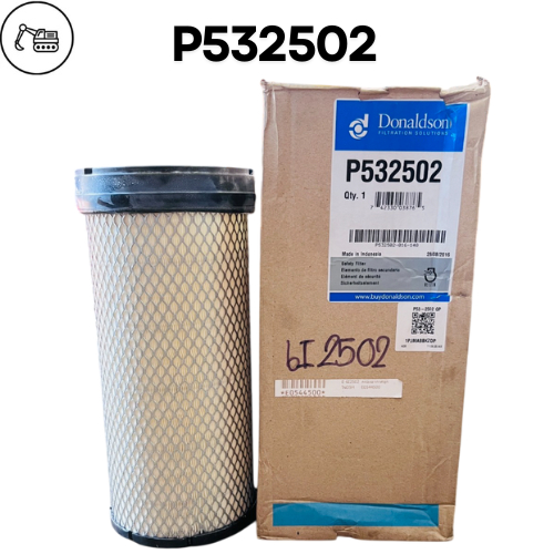กรองอากาศ ลูกใน CAT320B/C/D CAT D5H Donaldson P532502 ( SFA 2502S 6I2502 A554955502 )