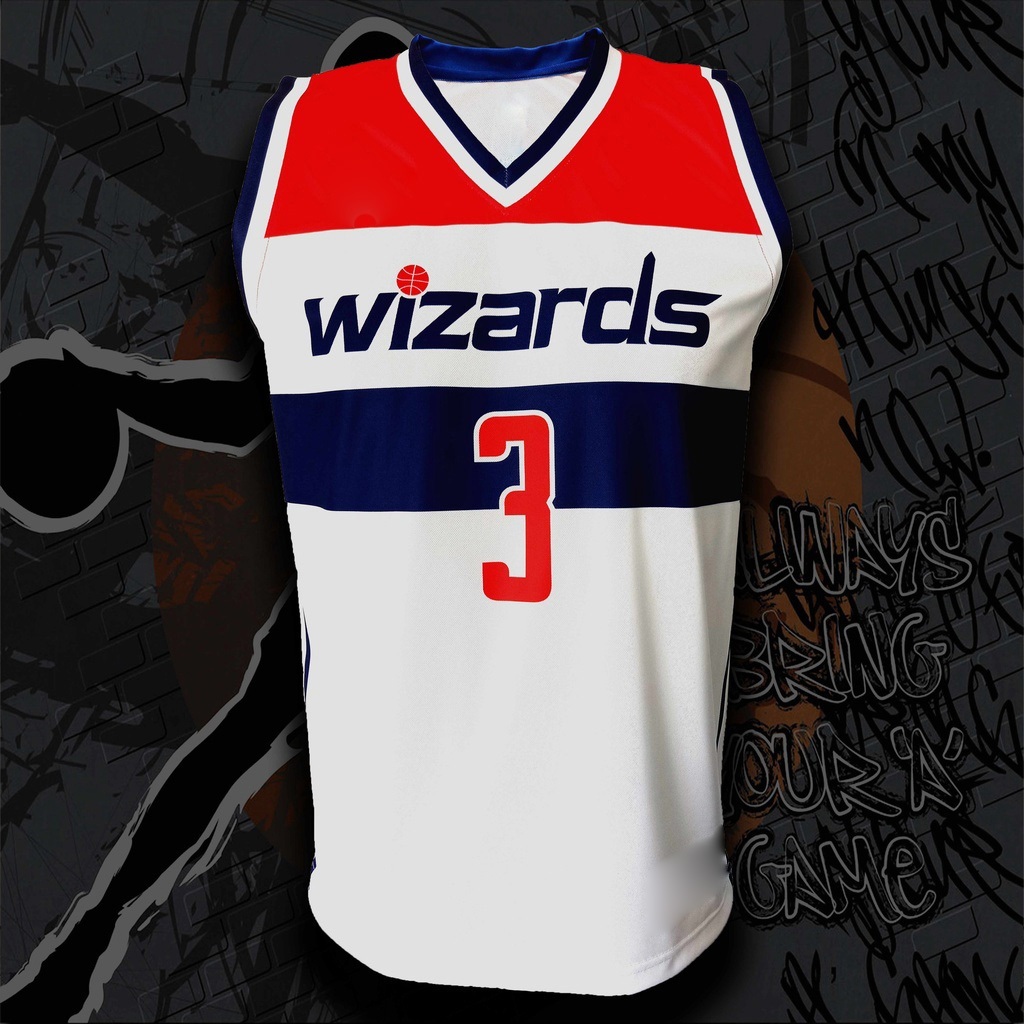 เสื้อบาสเกตบอล ทีม วอชิงตัน วิซาร์ดส์ #BK0051 รุ่น Association /Bradley Beal#3 ไซส์ S-5XL
