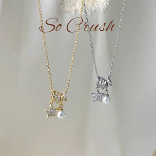 Socrush.bkk | PEARL BLINK signature necklace | SN-081 | สร้อยคอดาว จี้ดาว จี้มุก สร้อยดาว
