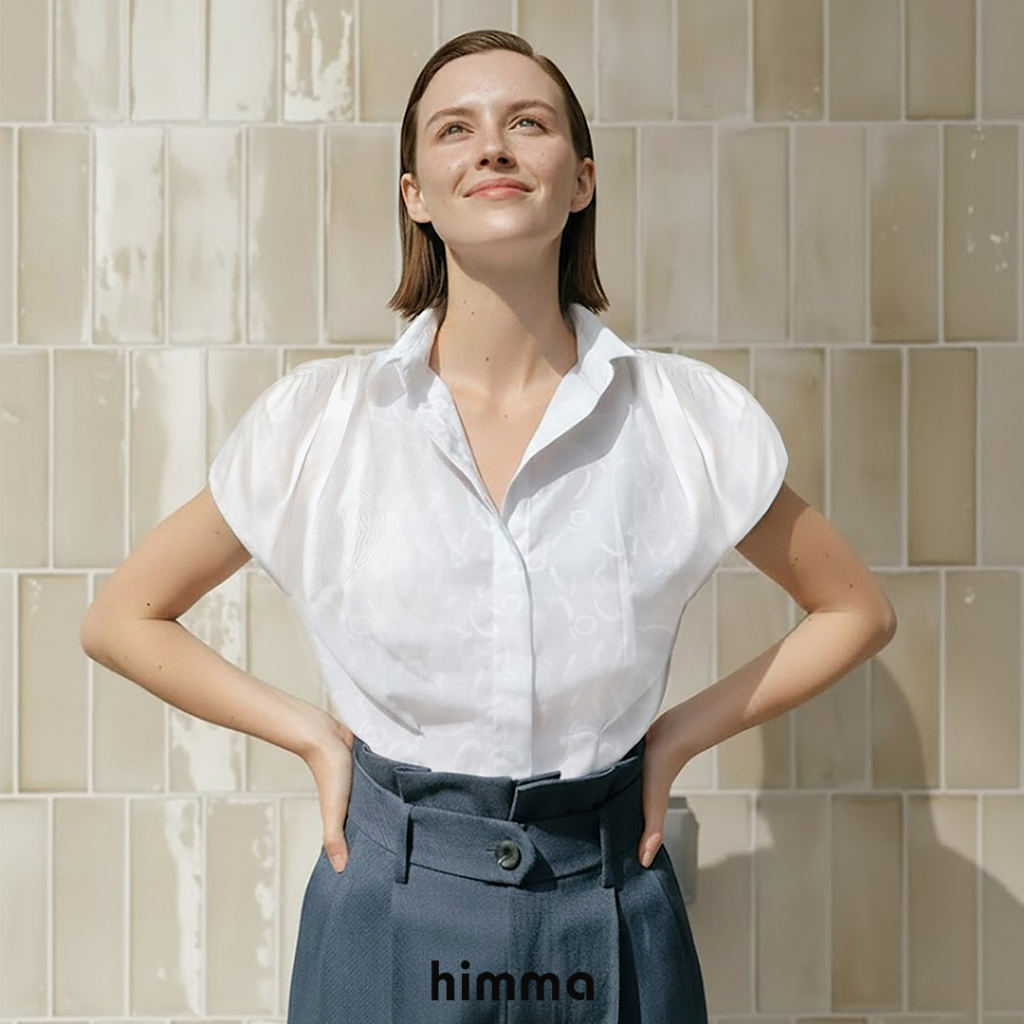himma "Moss" Shirt เสื้อเชิ้ตไหล่ล้ำ เข้ารูป รูดตรงบ่า