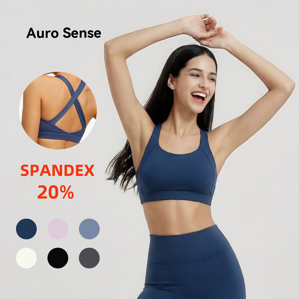 Auro Sense สปอร์ตบรา รองรับดี ไม่กดหน้าอก กระชับโอบรับสรีระ แห้งเร็ว รองรับมั่นคง ซับเหงื่อและระบายอากาศ เซ็ตชุดโยคะ/set