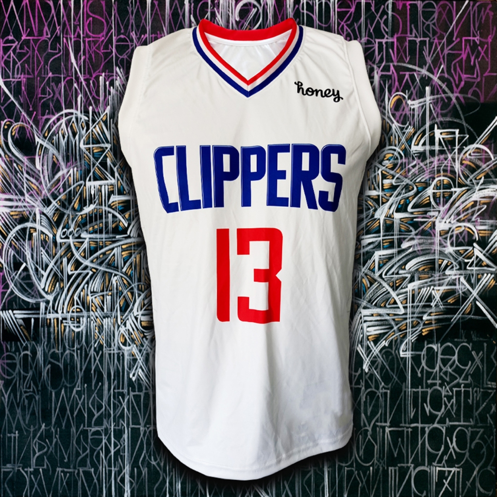 เสื้อบาสเกตบอล เสื้อทีม แอลเอ คลิปเปอร์ส รุ่น Association Paul George#13 ไซส์ S-5XL #BK0068