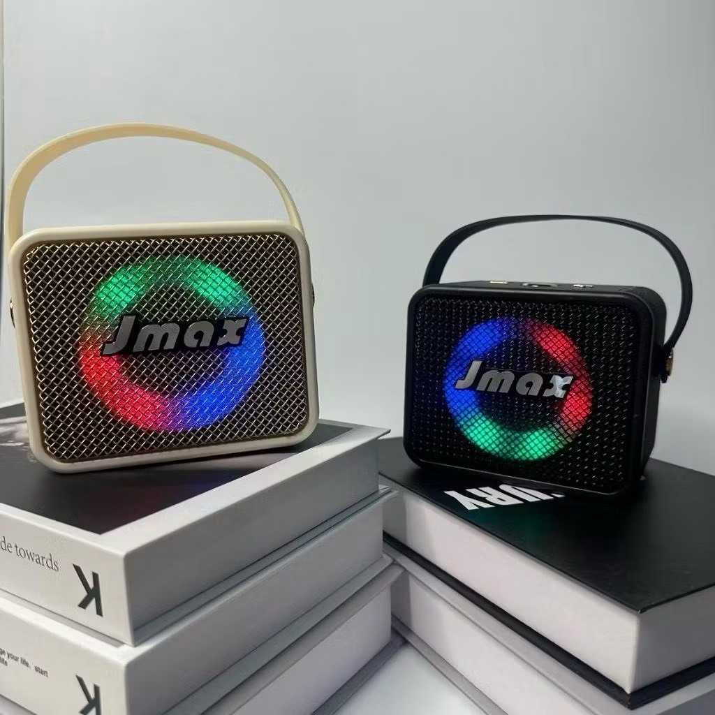 JMAX ลำโพงบลูทูธ เชื่อมต่อได้ 2ตัว มีไฟหน้าลำโพง พร้อมสายหิ้ว ลำโพงไร้สาย JM-7D