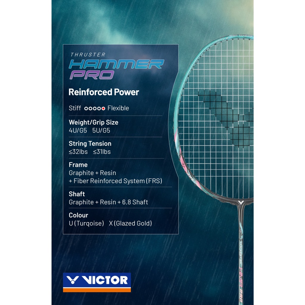 【สินค้าพร้อมส่ง】ไม้แบดมินตัน VT Thruster TK HMR Pro แบบไม่มีสาย