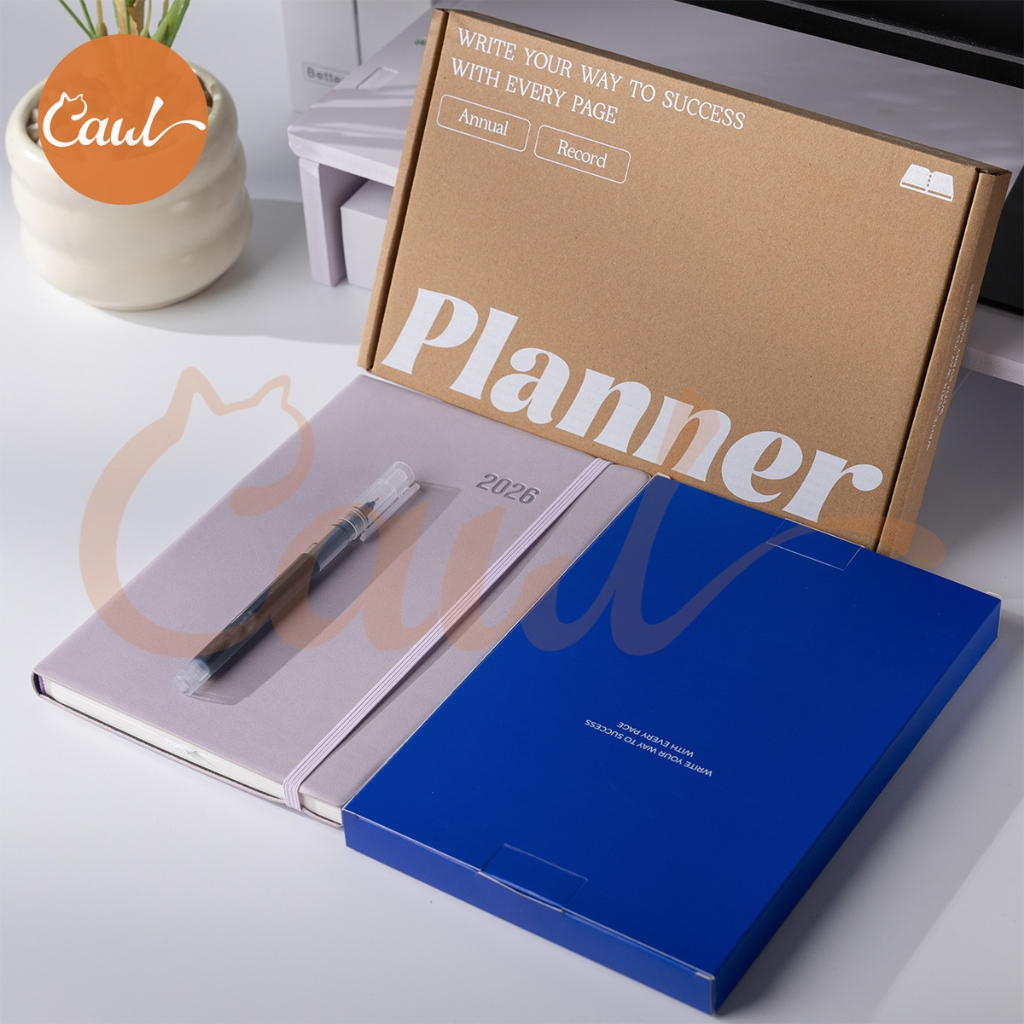 CAWL 2026 Annual Planner A5 สมุดบันทึกแผนงาน ปี 2569 ชุดของขวัญปฏิทินปี แถมปากกาหนึ่งด้าม