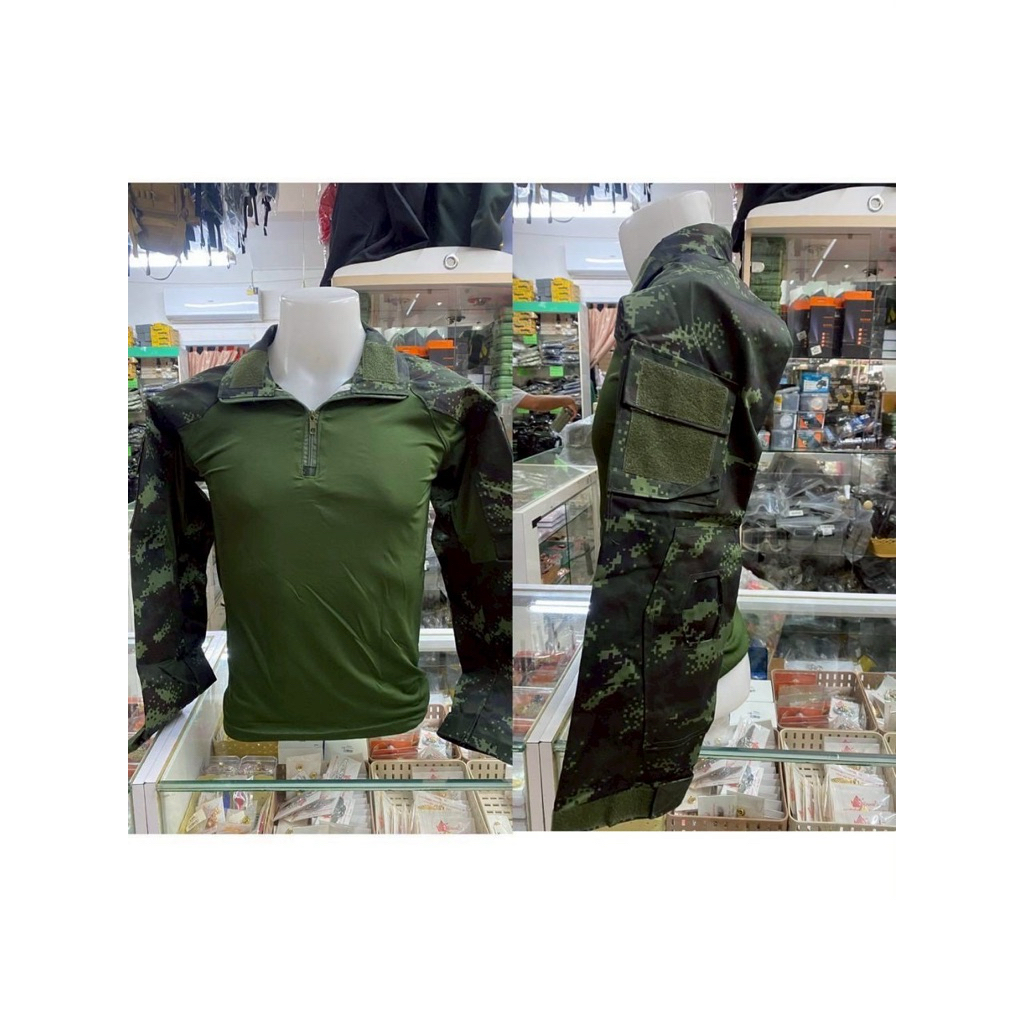 เสื้อคอมแบทเชิ้ตตัวเสื้อผ้านาโนขี้ม้าแขนชุดฝึกยี่ห้อstrong army