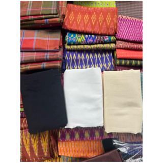 ผ้าสไบลายลูกแก้ว ยกดอก ทอมือ ผ้าฝ้ายหน้าแคบ กว้าง 65 เซนติเม…