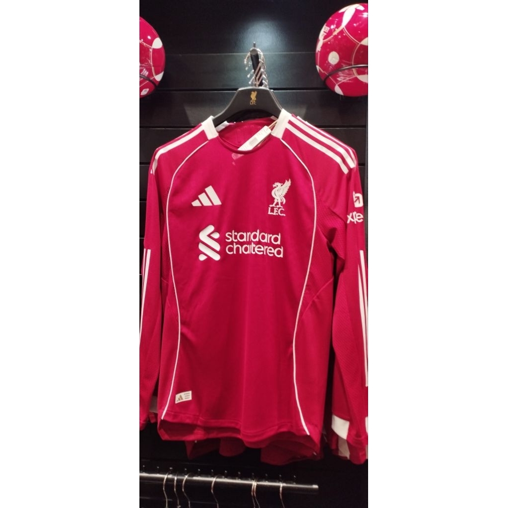 เสื้อฟุตบอล ลิเวอร์พูล Liverpool Home แขนยาว เกรด player 2025/2026 ของแท้ มือ1 ป้ายไทย