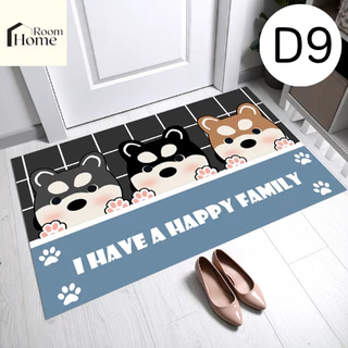 พรม3Dห้องครัว ลายการ์ตูน สัตว์น่ารัก (ไร้ขอบ) ขนาด 40X60cm พรมปูพื้นในห้องครัว พรมเช็ดเท้า พรมปูพื้น ซับน้ำดี ยางกันลื่น