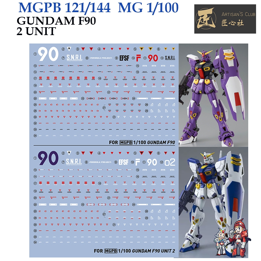 [Artisan's Club] MGPB121/144   MG 1/100 GUNDAM F90 GUNDAM F90 UNIT 2 NDAM WATER SLIDE DECAL