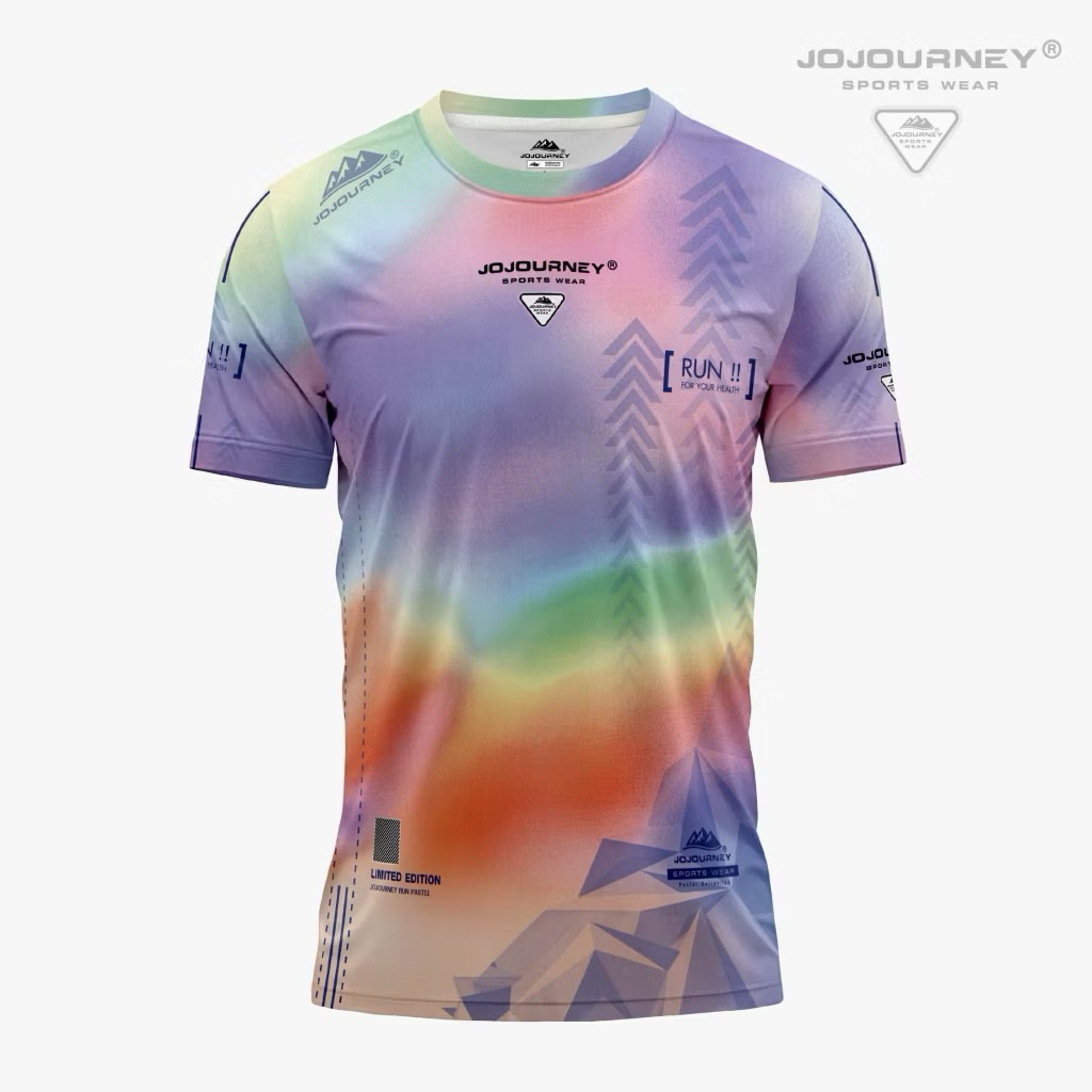 เสื้อกีฬา แขนสั้น นุ่ม ลื่น เบา สบาย ไม่ร้อน ใส่วิ่ง ออกกำลังกาย ผู้ชาย ผู้หญิง เสื้อพิมพ์ลาย
