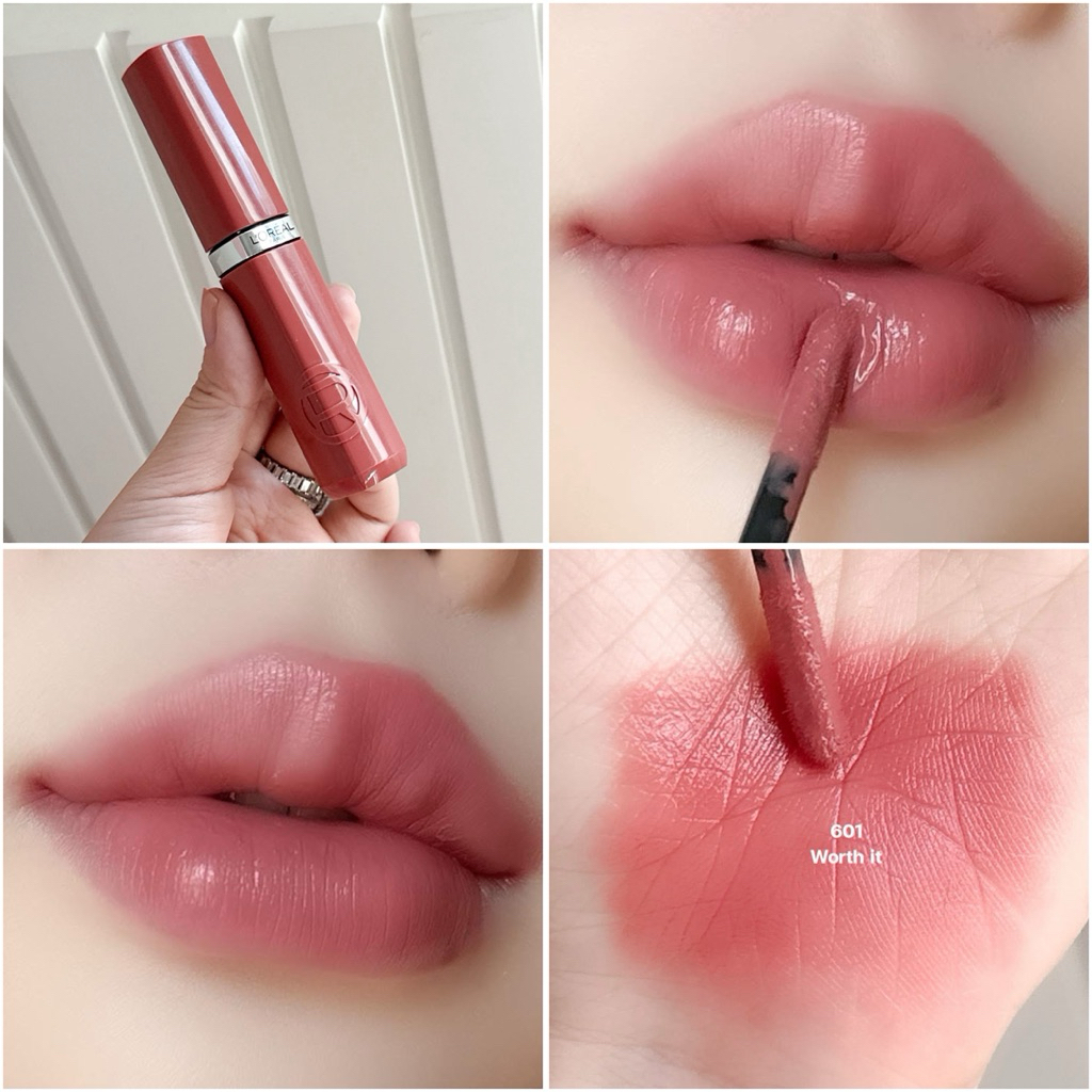 ลิป Loreal เบอร์ 601 โทนสีสุภาพใช้แล้วดูแพง ละมุน ปากดูชุ่มฉ่ำสุขภาพดี แล้วติดทนมาก เป็นรุ่นที่ชอบที
