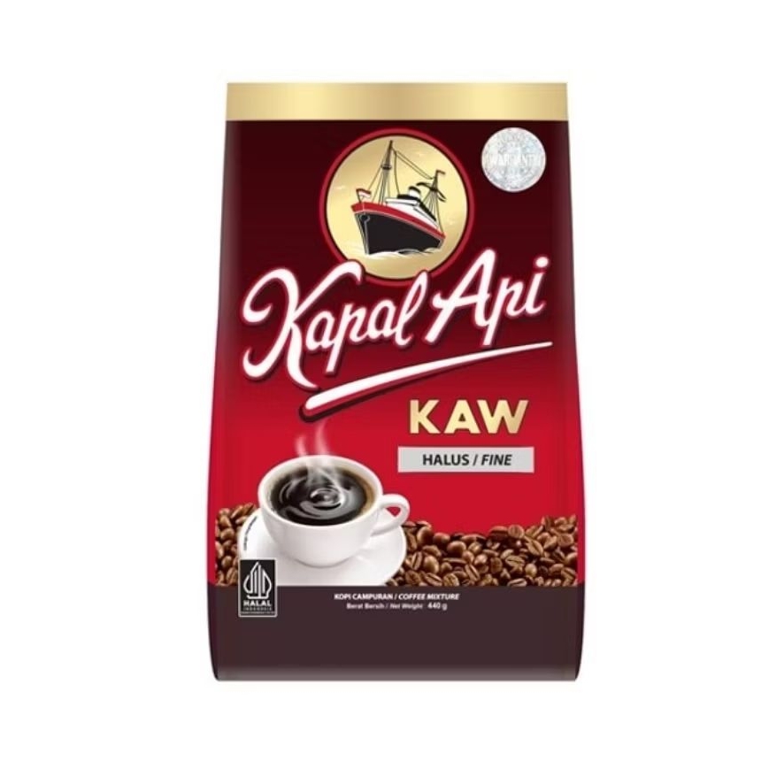 Kapal ​Api Kaw กาแฟดำ (Halal)​ 440 กรัม