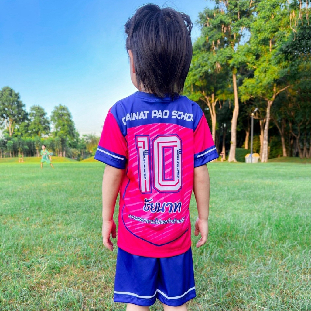 ชุดเซ็ท เสื้อบอลชัยนาท รถขนแชมป์ เสื้อแขนสั้น+กางเกงขาสั้น ชุดเด็ก ลายการ์ตูน ผ้าไมโครไฟเบอร์ ราคา ถูกที่สุด ดีลบีเคเค แกลเลอรีภาพที่ 6