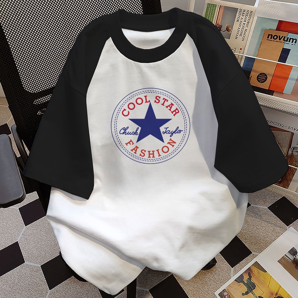 (จัดส่ง24ชม.+คลังไทย) เสื้อยืดแขนสั้นสไตล์มินิมอลลายเกาหลี ผ้านุ่มเบา ใส่สบายมาก แมทช์ง่ายเหมาะทุกโอกาส