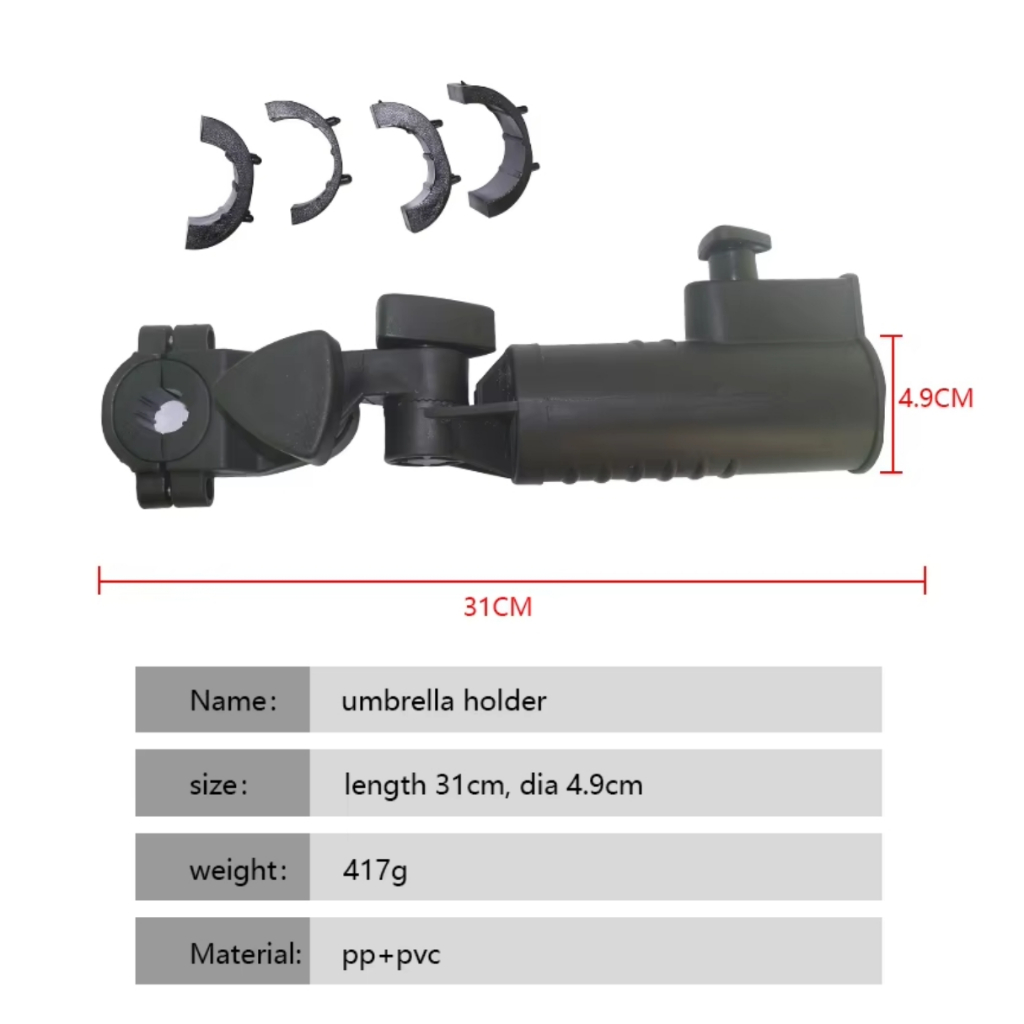 ที่วางร่มสำหรับรถลากถุงกอล์ฟ (UMG002) Golf Cart Accessories Umbrella Holder — صورة 2