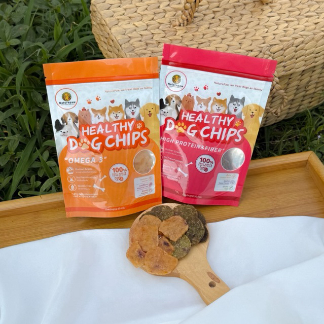 Naturepaw ขนมสุนัข ขนมหมา อบกรอบ human grade Glueten free กรอบ อร่อย  อัดแน่นด้วยประโยชน์จากธรรมชาติ ขนาด 50 กรัม
