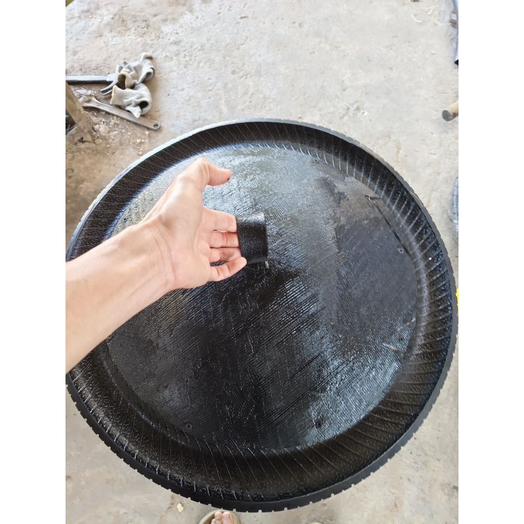 ฝาถังขยะหมู่บ้านพฤกษา(กว้าง58cm.)ฝาถังขยะโกลเด้นทาวน์ ฝาถังขยะยางรถยนต์