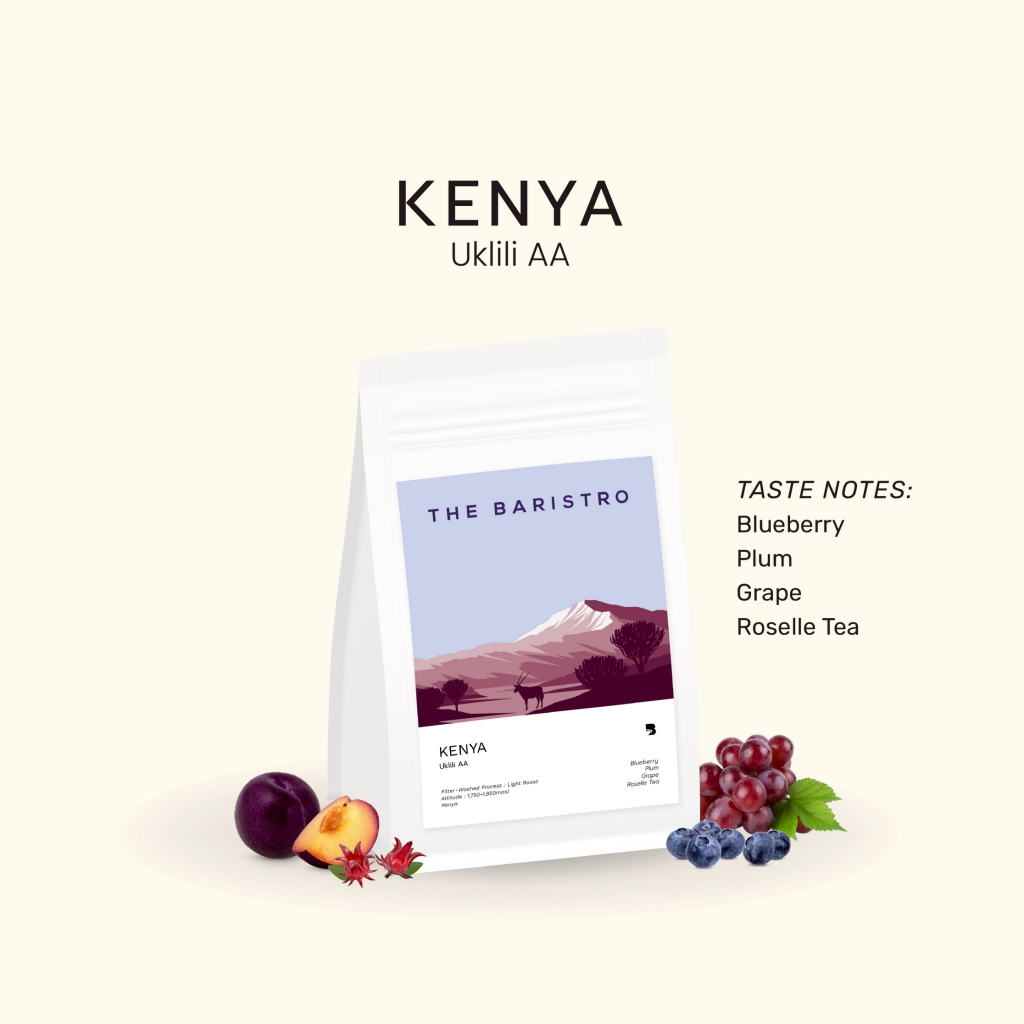 เมล็ดกาแฟ คั่วอ่อน - Kenya Uklili AA Washed