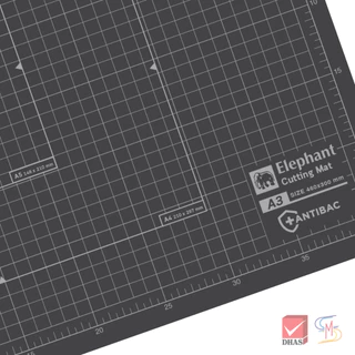 Elephant ตราช้าง แผ่นรองตัด แอนติแบค สีดำ ขนาด A2 / A3 / A4 จำนวน 1 แผ่น