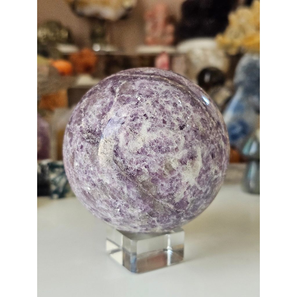 หินยูนิคอร์นทรงกลม (Unicorn Stone Sphere) หินธรรมชาติ หินมงคล หินนำโชค สินค้าพร้อมส่งจากไทย