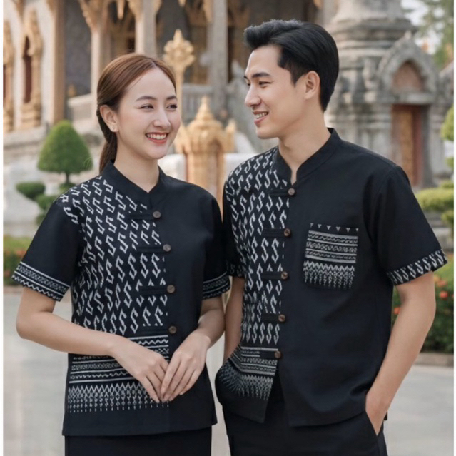เสื้อคู่ลายขอ ทูโทนชาย/หญิง ใส่ร่วมพิธี
