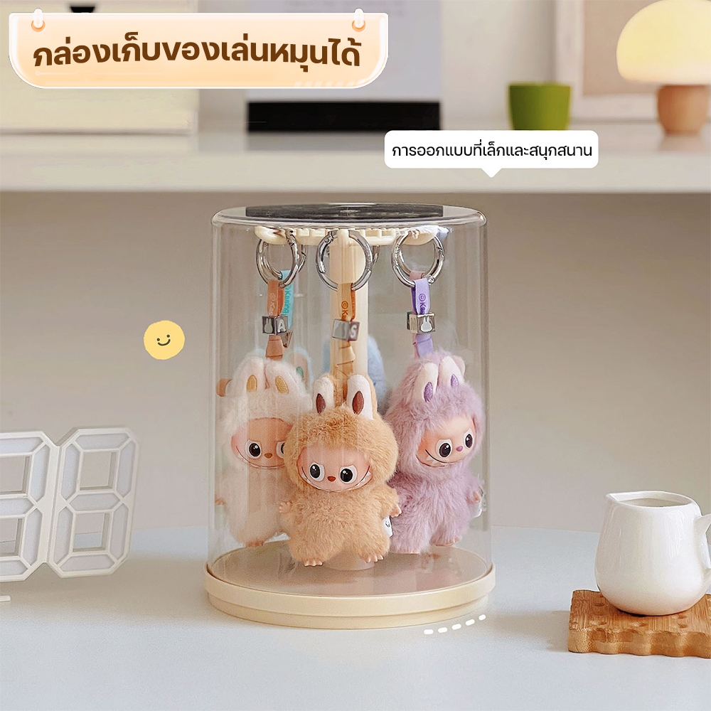 กล่องใส่โมเดล กล่องใส่ art toy ฟิกเกอร์ Blind Box คุณภาพสูงวัสดุ PET+ABS มีให้เลือก2สี ก็บสะอาด ดีไซน์สวยงาม หมุนได้360°