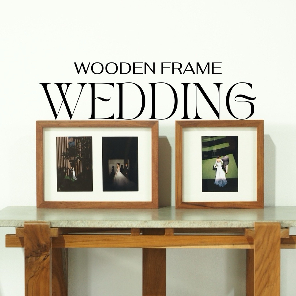 SKILLED กรอบรูปงานแต่ง (original grid frame 50x70cm.)  ไม้สัก made in Nakhon Nayok