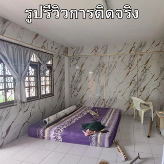 วอลเปเปอร์โฟมติดผนัง แผ่นใหญ่มาก หนาพิเศษ มีกาวในตัว กันน้ำ ติดตั้งง่าย ของตกแต่งบ้าน สติกเกอร์ติดผนังบ้าน wallpaper