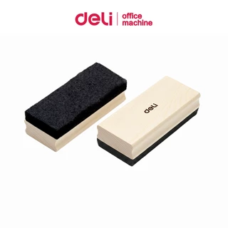 Deli แปรงลบกระดาน กระดานดำและไวท์บอร์ด ทำจากไม้สน สักหลาด ใช้ง่าย พกพาสะดวก Felt Eraser