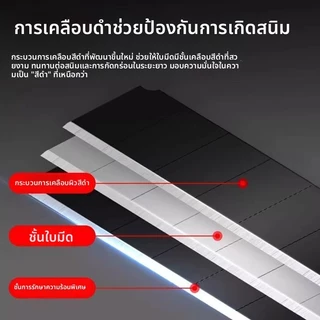 Deliใบมีดคัตเตอร์เล็ก คม เกรดอุตสาหกรรม ใบมีดเอียง 30องศา