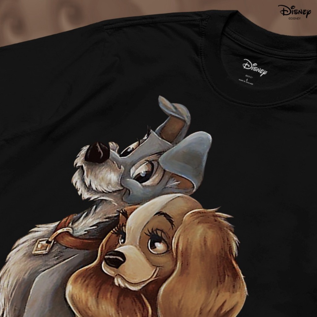 Power 7 Shop เสื้อยืดการ์ตูน "Lady and the Tramp" ลิขสิทธิ์แท้ DISNEY (TMX-256) — صورة 3