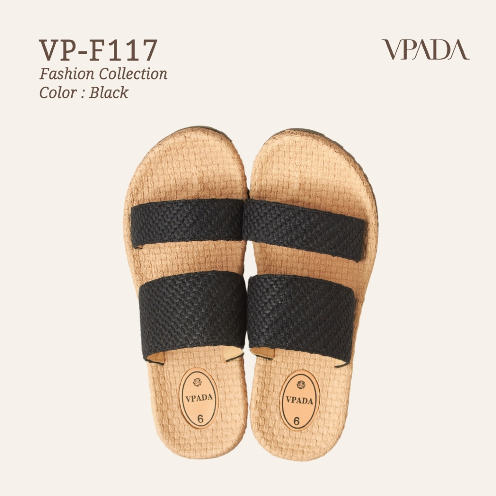 Vpada_sandals_VP-F117 Fashion Collection รองเท้าแตะชายหาดแบน รองเท้าแตะแฟชั่น