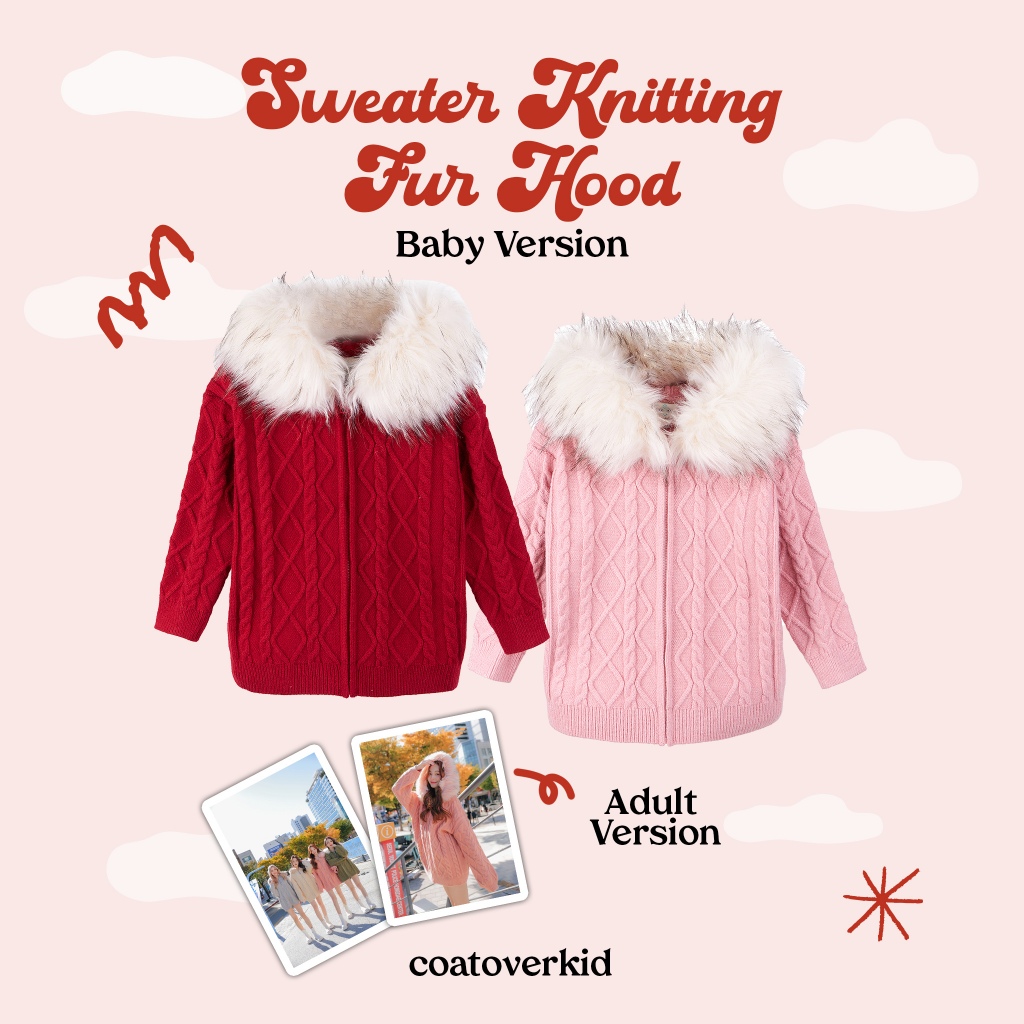 COK0031 SWEATER KNITTING FUR HOOD Ver.baby