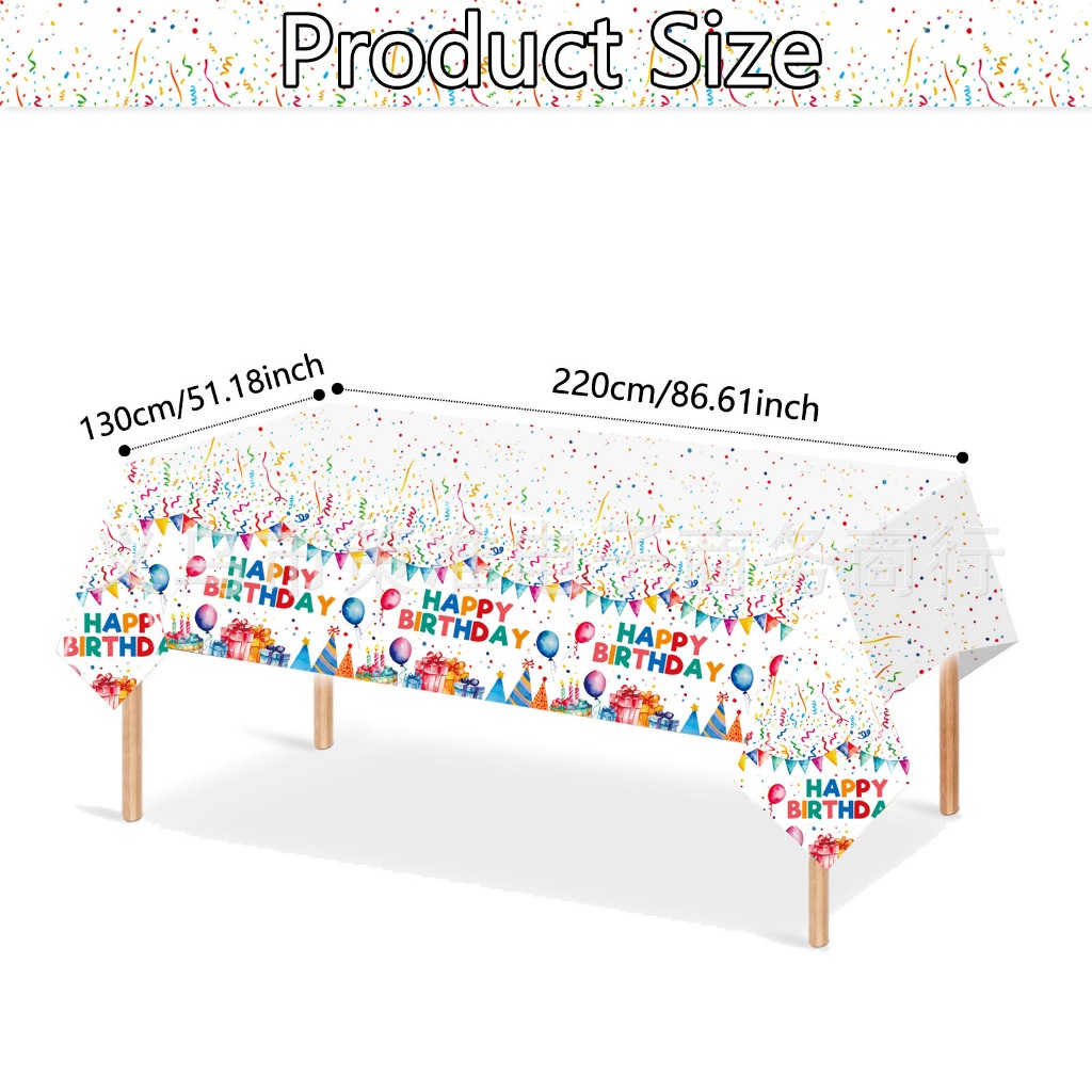 ผ้าปูโต๊ะ พลาสติกกันน้ำ พลาสติกคลุมโต๊ะ ปาร์ตี้ วันเกิด Plain Color Plastic Tablecloth Party Table Cover - รูปที่ 5