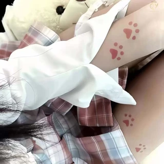 คริสต์มาส แทททู กันน้ำ สติ๊กเกอร์รอยสักชั่วคราวสีชมพู อุ้งเท้าแมวลูกสุนัข ติดทน tattoo Christmas