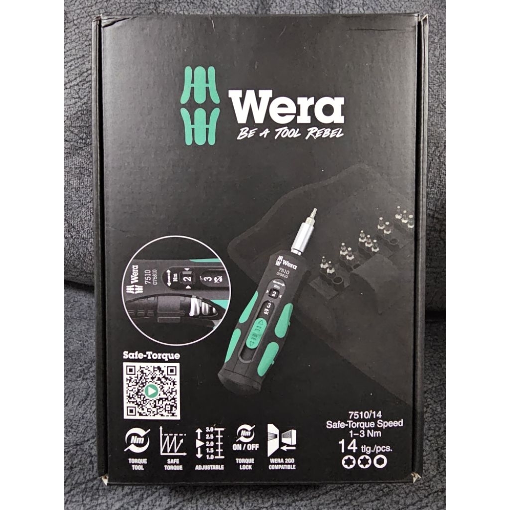 ชุดไขควง Safe-Torque Speed 7510/14 1-4 Nm Code Nr.:05075840001 Wera