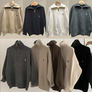 Sweater Polo knit   เสื้อสเวตเตอร์ปักโปโลคอปกดีเทลซิป