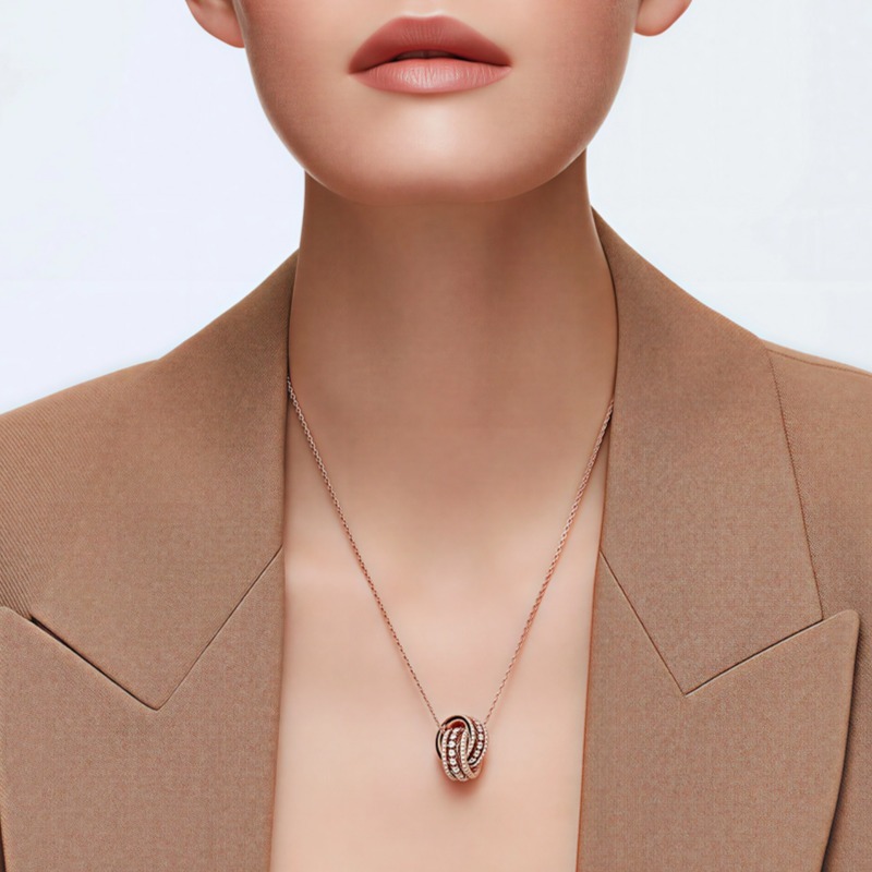 【🚚CODจัดส่งทันที จัดส่งฟรี】แท้💯 Swarovsk Further Pendant Necklace สร้อยคอ สร้อยปรับขนาดฟรี - รูปที่ 3