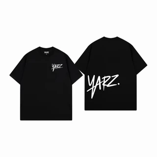 เสื้อยืดคอกลมสั้นแขน สไตล์Street Wear ลายYARZ.สีดำ ไซส์M-3XL สวมสบาย100%cottons