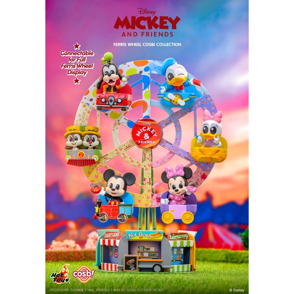 [พร้อมส่ง] Hot Toys Disney Mickey & Friends Ferris Wheel Cosbi series ลิขสิทธิ์แท้ 🏴‍☠️ CosBaby ของสะสม Mickey