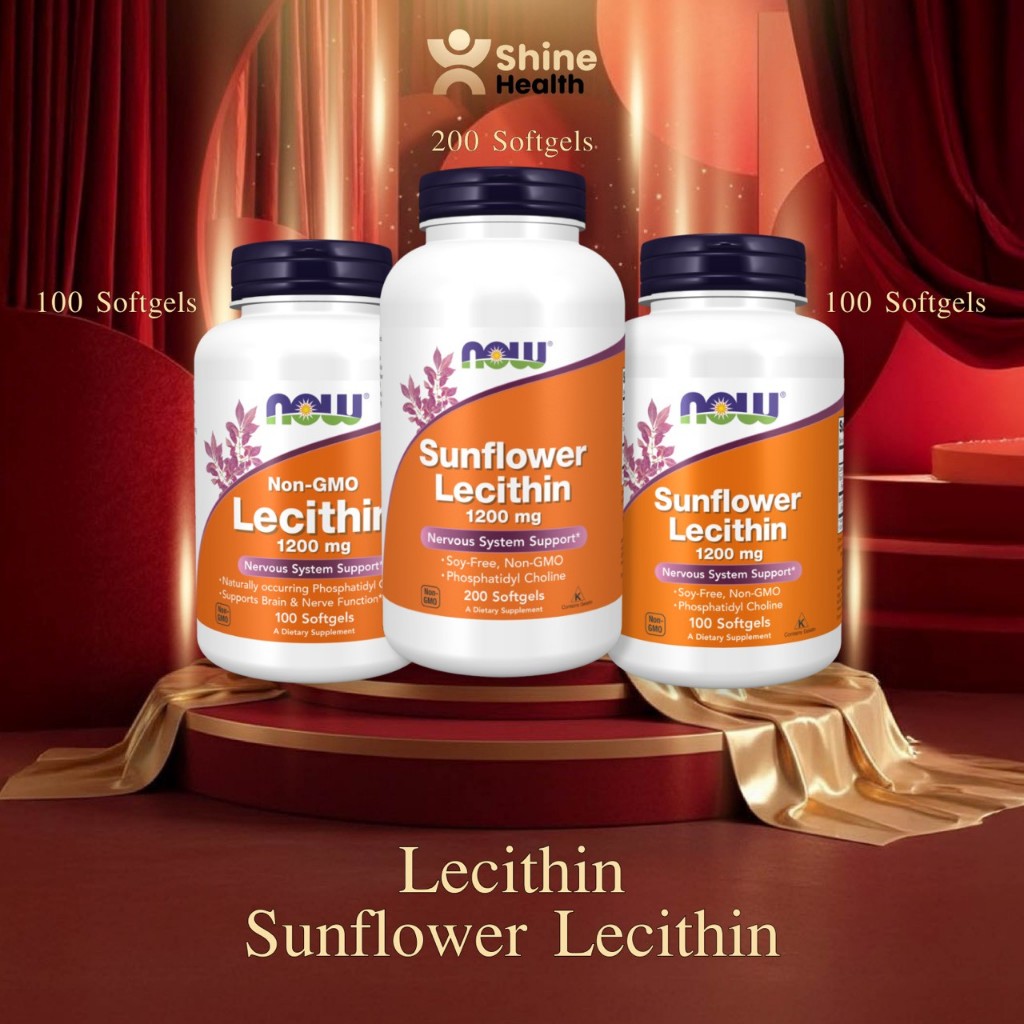 Now Foods Lecithin, Sunflower Lecithin | เลซิติน, เลซิตินจากดอกทานตะวัน 100/200 Softgels