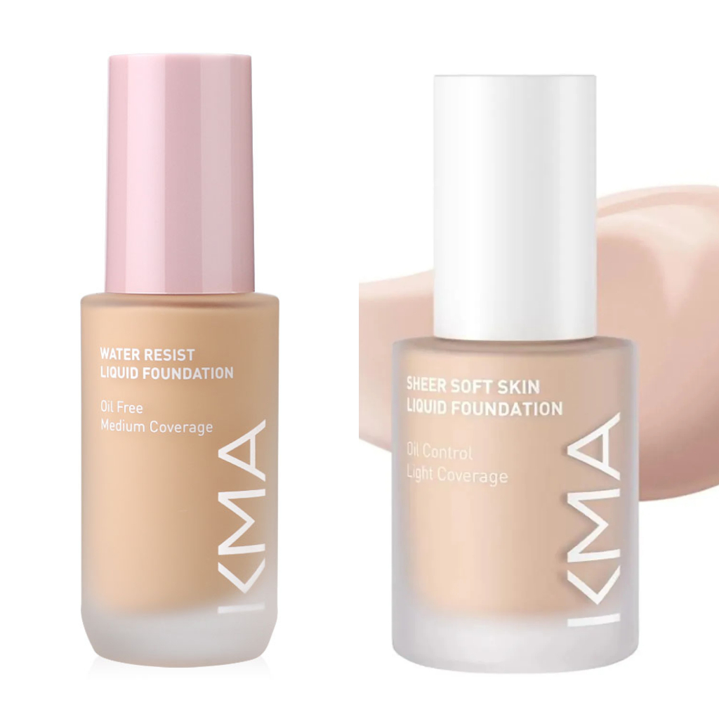 (สั่งจากVDOมีส่วนลด) แบ่งขาย 2 รุ่น รองพื้น KMA Water Resist Liquid Foundation / KMA Sheer Soft Skin